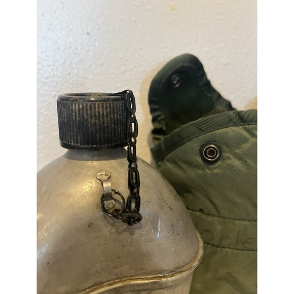 1944 US Army Canteen GP&F Co Water Bottle And Cover Metal Military mug vntg - Picture 2 of 7